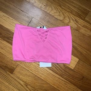 Pretty Little Thing pink crop top